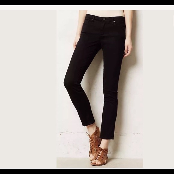 Ag Adriano Goldschmied Denim - AG Stevie Ankle Sateen Jeans Size 30R Black